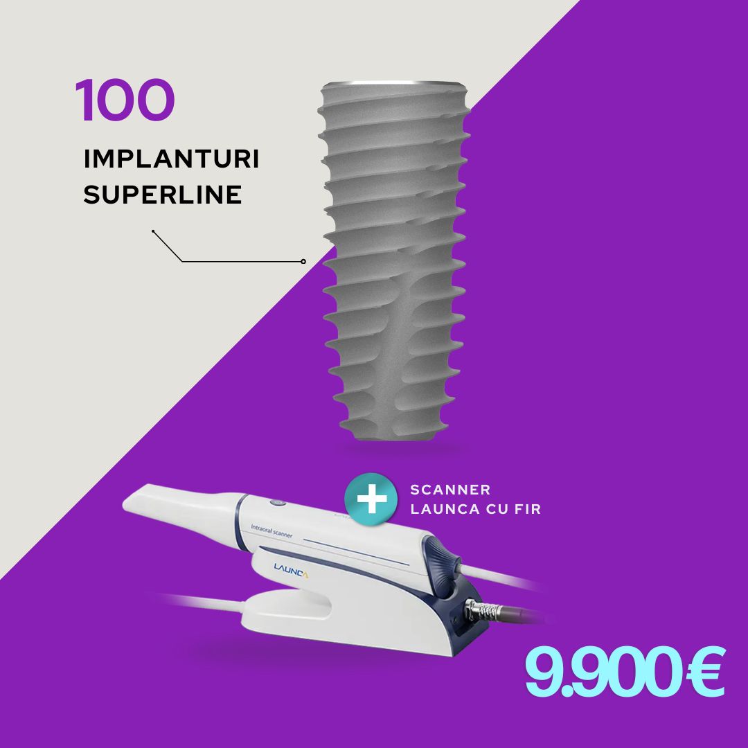 Pachet 100 de implanturi Dentium SuperLine