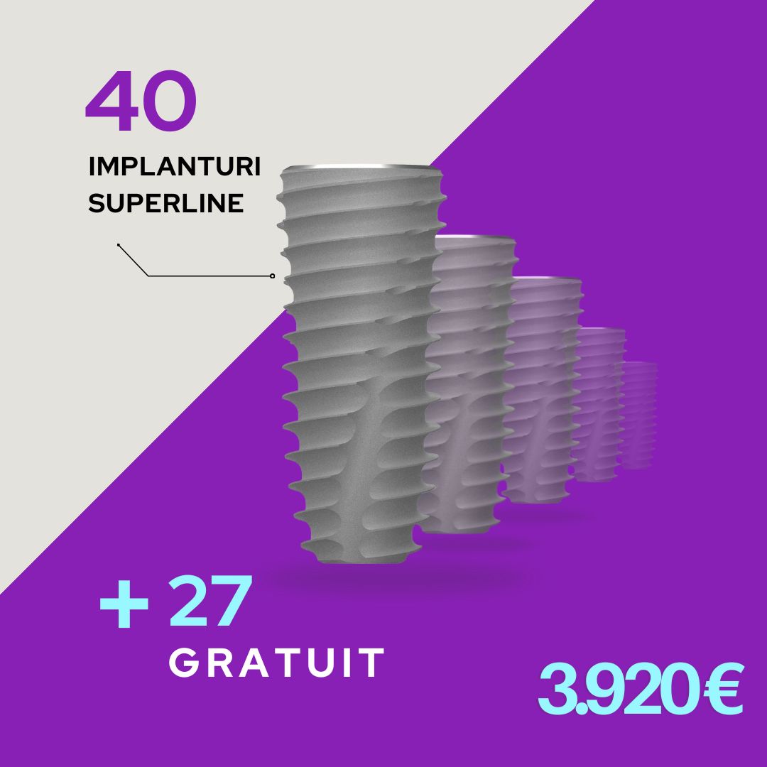 Pachet 40 de implanturi Dentium SuperLine