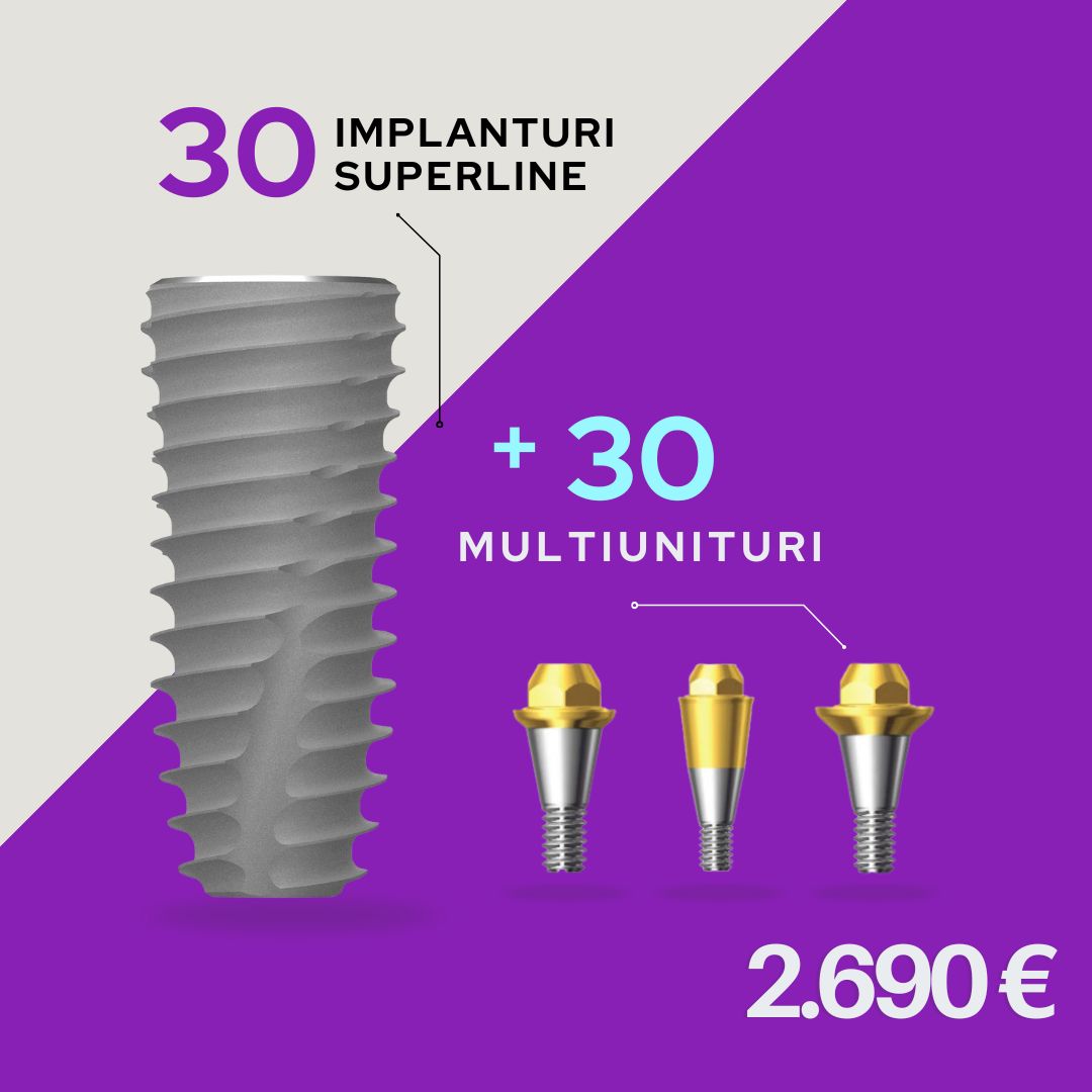 Pachet 30 de implanturi Dentium SuperLine
