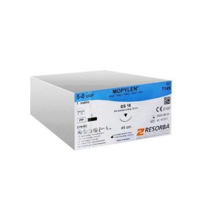 FIR DE SUTURA MOPYLEN  -  neresorbabil  -  albastru, 7145