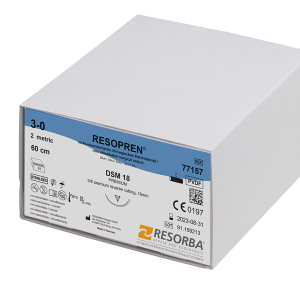 FIR DE SUTURA RESOPREN  -  neresorbabil  -  albastru, 77086