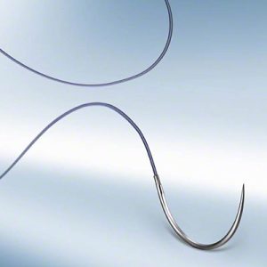 Fir de sutură resorbabil violet, monofilament din gliconat 4/0, 70CM, 28'' DS19, - G2022204