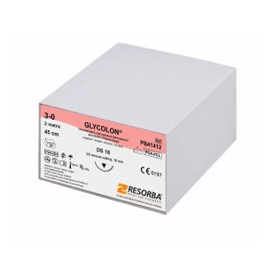 Cutie Cu 24 Fire De Sutură Resorbabile Nevopsite GLYCOLON® 30, 45 Cm, Ac DS18, PB41412CUT