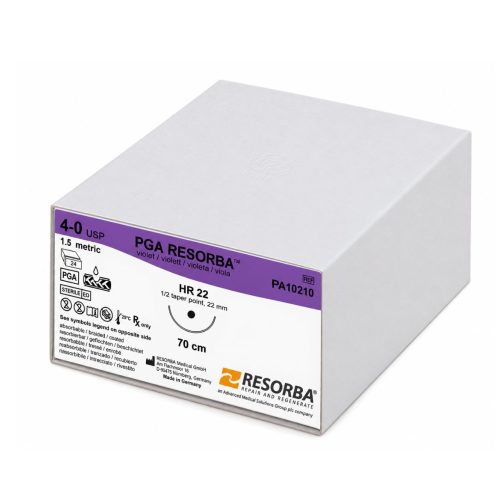 Cutie Cu 24 Fire De Sutură Resorbabile Violet PGA RESORBA® 40, 70 Cm, Ac HR22, PA10210CUT