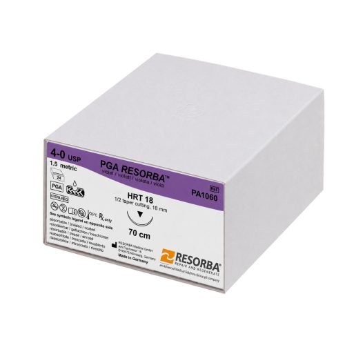 Cutie Cu 24 Fire De Sutură Resorbabile Violet PGA RESORBA® 40, 70 Cm, Ac HRT18, PA1060CUT Cutie Cu 24 Fire De Sutură Resorbabile Violet PGA RESORBA® 40, 70 Cm, Ac HRT18, PA1060CUT