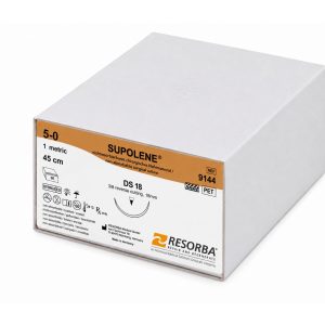 Cutie Cu 36 Fire De Sutură Neresorbabile Verzi SUPOLENE® 50, 45 Cm, Ac DS18, 9144CUT