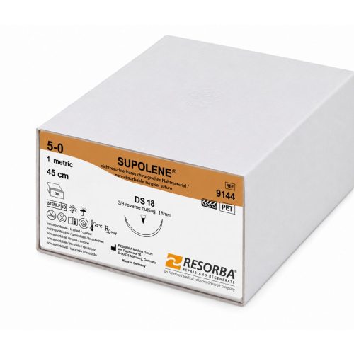 Cutie Cu 36 Fire De Sutură Neresorbabile Verzi SUPOLENE® 50, 45 Cm, Ac DS18, 9144CUT