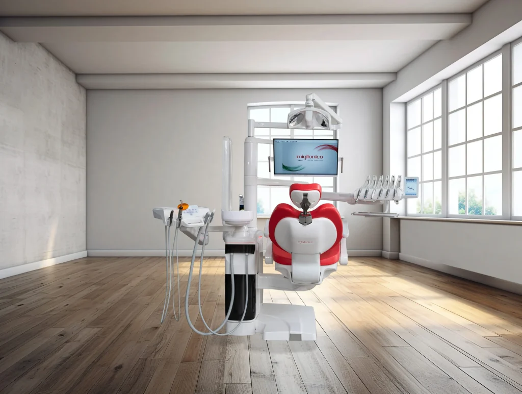 Unit Dentar Miglionico G60 în cabinet - vedere din spate